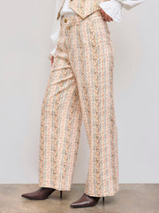 Mid Rise Aztec Straight Leg Trousers