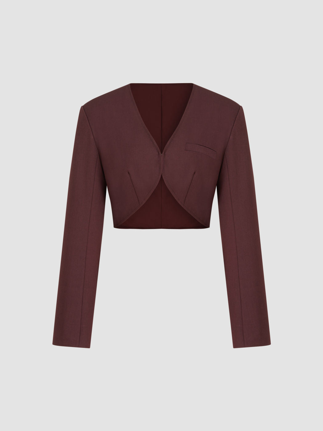 V-neck Hook Crop Blazer
