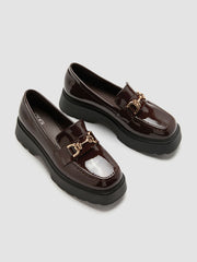 BUCKLE CHUNKY HEEL LOAFERS