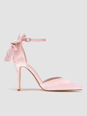 BOWKNOT SATIN HEELS