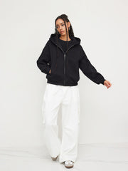 Fleece Soft-touch Zip Up Hoodie