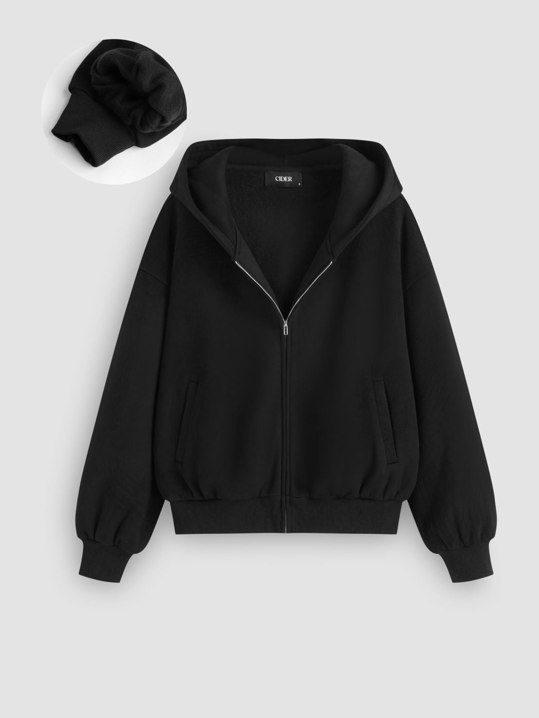 Fleece Soft-touch Zip Up Hoodie