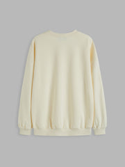 Terry Round Neckline Solid Sweatshirt