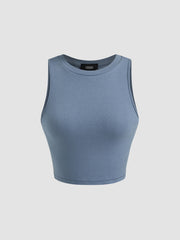 Solid Crop Tank Top