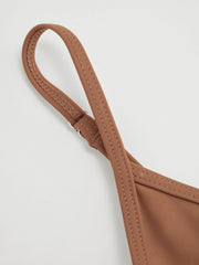 Shaping Asymmetrical Neck One Piece Swimsuit