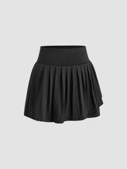 Low Rise Tiered Pleated Mini Skort