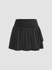 Low Rise Tiered Pleated Mini Skort