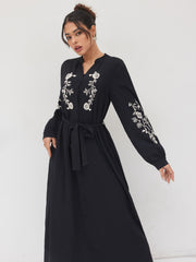 Cotton Floral Knotted Maxi Dress