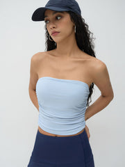 Bandeau Ruched Crop Top