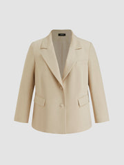 Notched Collar Blazer Curve & Plus