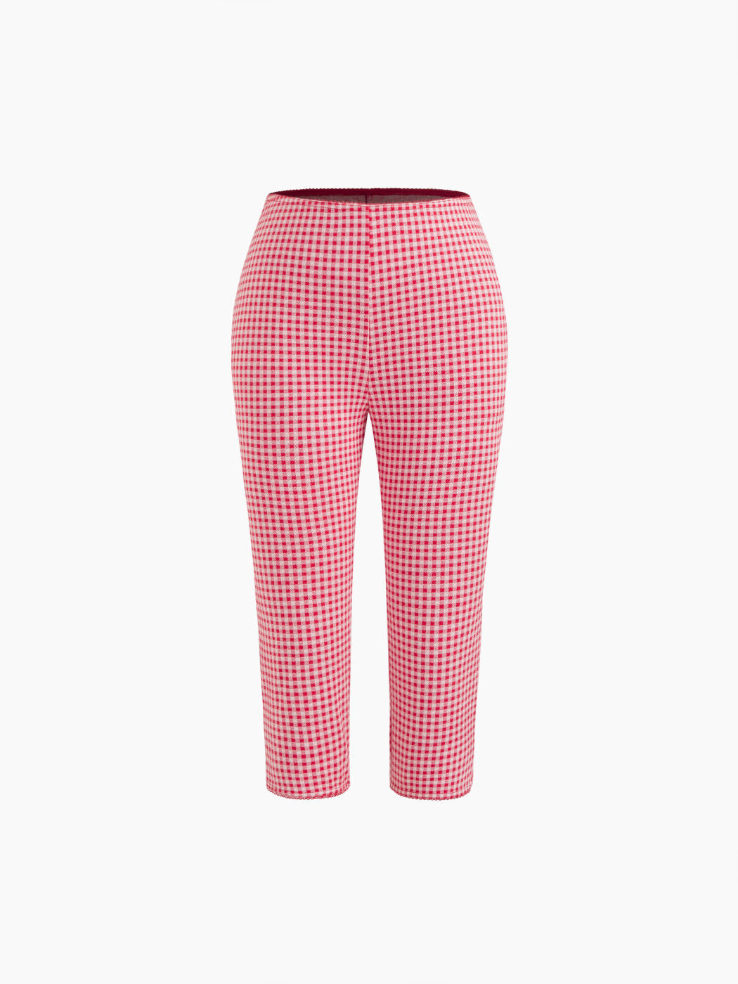 Gingham Ruched Capris