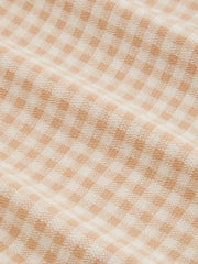 Boat Neck Gingham Bowknot Tank Top