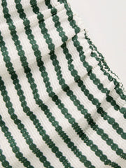 Asymmetrical Neck Stripe Ruched Top
