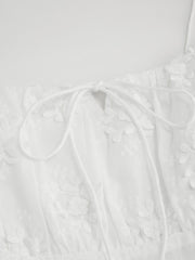 Cotton Scoop Neckline Floral Knotted Maxi Dress Curve & Plus