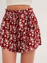 Mid Rise Floral Shorts