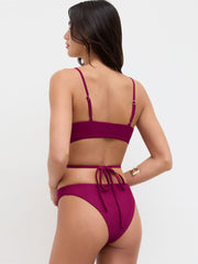 U-neckline Criss Cross Bracelet Bikini Set