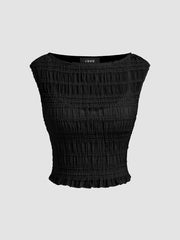 Boat Neck Shirred Top & Cami Top