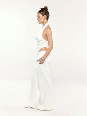 CDR Cowl Neck Asymmetrical Hem Tank Top