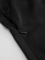 Satin Halter Neckline Bowknot Mini Dress