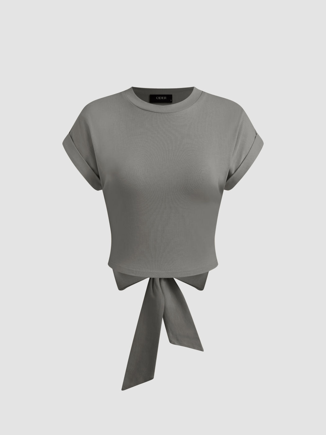 100% Cotton Cut Out Bowknot Crop Top
