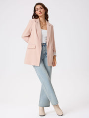 Woven Blazer With Pocket