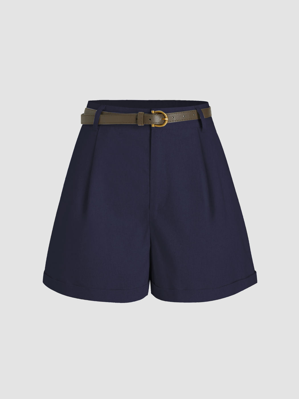 Belted High Waist Trouser Short