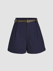 Belted High Waist Trouser Short