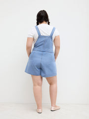 Denim Bowknot Embroidery Romper Curve & Plus
