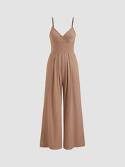 V-neck Cami Wide Leg Jumpsuit