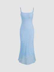 Lace Floral Mermaid Slip Maxi Dress