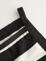 Boat Neckline Striped Tank Top Curve & Plus