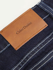 Stretch Cider Denim Low Rise Solid Micro Straight Leg Shorts