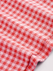 V-neck Gingham Bowknot Tank Top