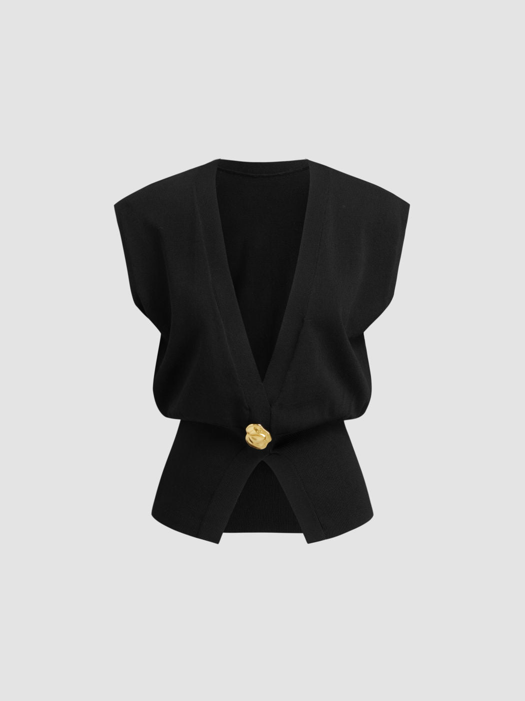 Knit V-Neck Dolman Sleeve Vest