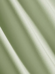 Satin Boat Neck Metal Detail Ruched Knotted Ruffle Midi Dress