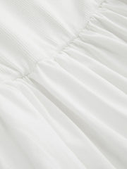Cotton Criss Cross Backless Maxi Dress