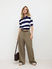 Belted Wide Leg Trousers