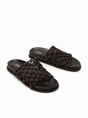 SOLID WOVEN SLIPPERS