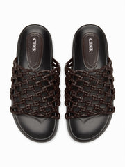 SOLID WOVEN SLIPPERS