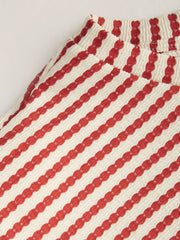 Round Neckline Stripe Bodysuit Curve & Plus