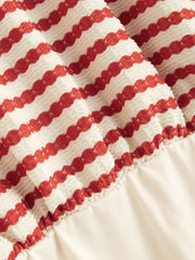 Round Neckline Stripe Bodysuit Curve & Plus