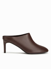 FAUX LEATHER MULE HEELS