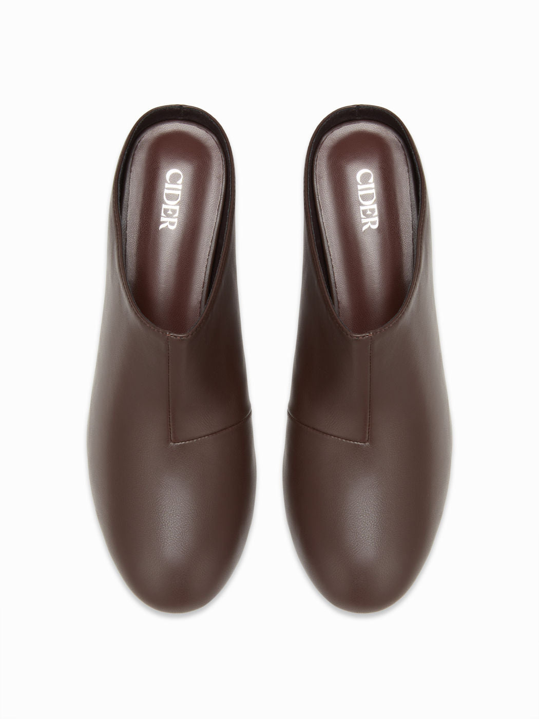 FAUX LEATHER MULE HEELS