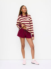 Fleece Low Rise Drawstring Micro Shorts