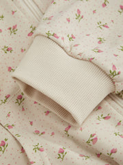 Cotton-blend Floral Zip Through Lounge Hoodie