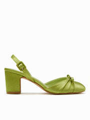 BOWKNOT SLINGBACK CHUNKY HEELS