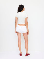I Love LA Cotton-blend Cider Icon Graphic Crop Tee
