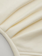 Cotton-blend Drawstring Ruched Hoodie