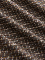 Stretchy Plaid Mid Rise Straight Leg Cropped Trousers