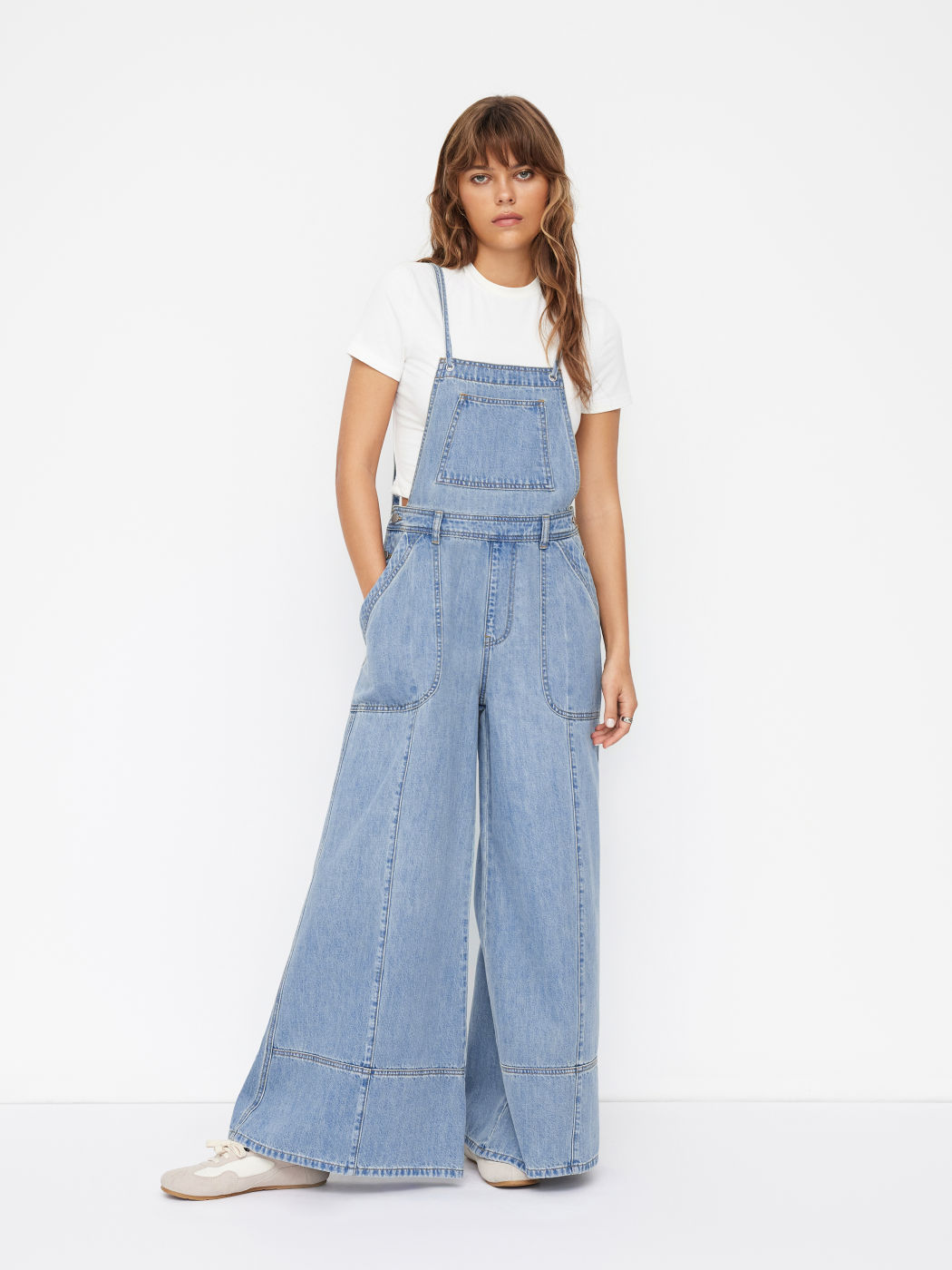 Cider Denim Oversized Wide Leg Jumpsuit